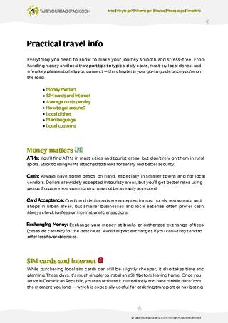 example page 5 from our offline Travel Guide for Dominican Republic